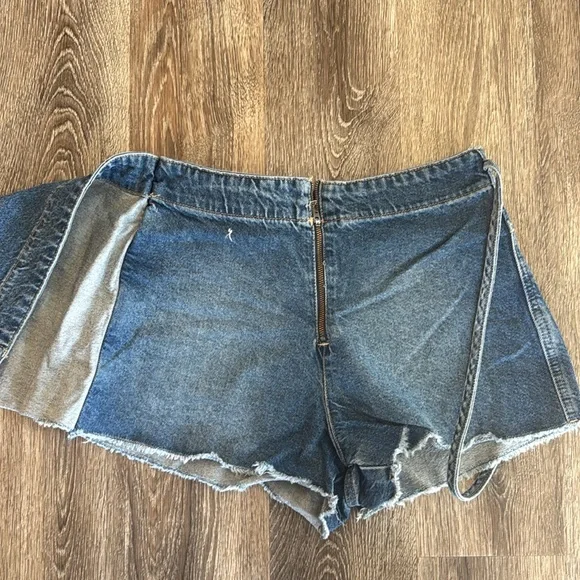 We The Free Denim Wrap Skort - Picture 2 of 3